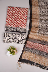 Premium Sanganeri Printed Cotton Suit With Kota Doria Duppta(BFCOTKD57)